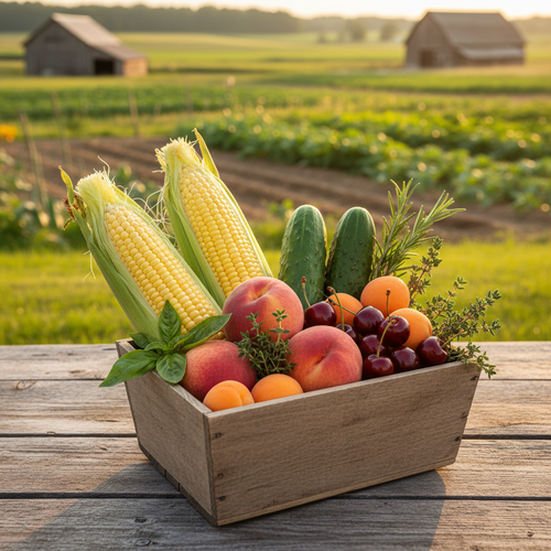 Small Produce Insider Box - Farm Setting